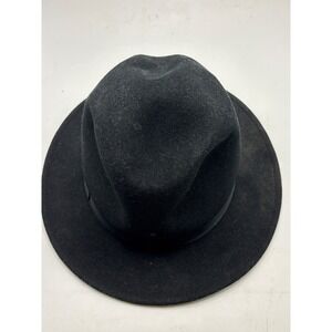 Black Lite Felt Packable Water Repellent Fedora Hat XLarge Made in USA